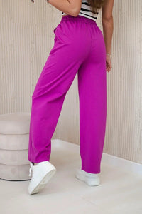 Wide Punto pants ART52660 / – Dark || purple цвет / color | Lexline Fashion