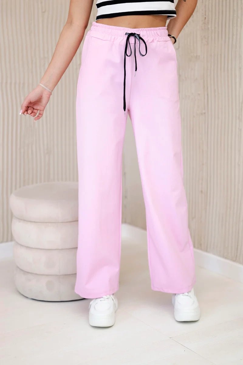 Wide Punto pants ART52660 / – Light | Pink цвет / color | Lexline Fashion