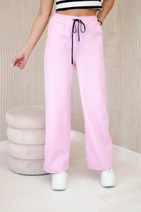 Wide Punto pants ART52660 / – Light | Pink цвет / color | Lexline Fashion