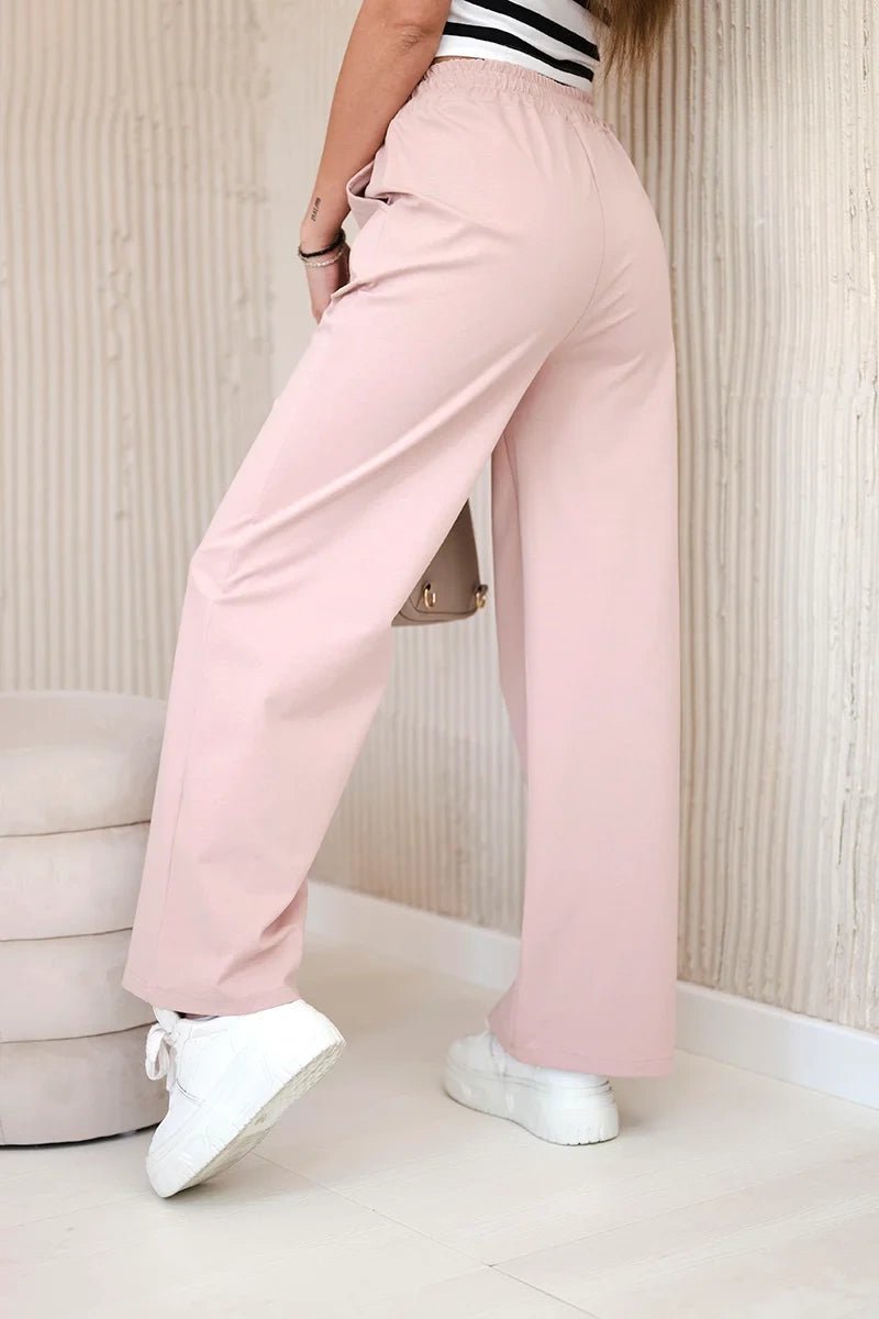 Wide Punto pants ART52660 / – Powder цвет / color | Lexline Fashion