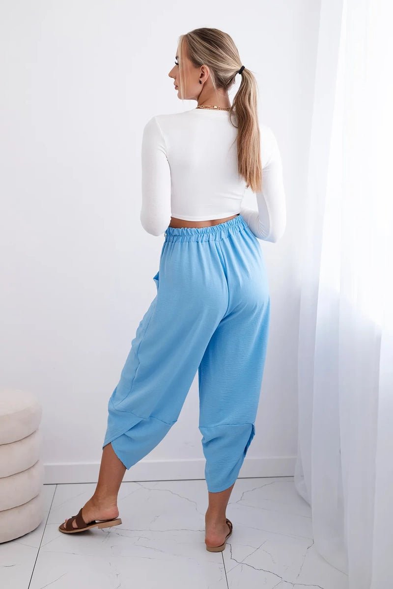 Wide Trousers with pockets IT - 37 / – Blue цвет / color | Lexline Fashion