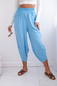 Wide Trousers with pockets IT - 37 / – Blue цвет / color | Lexline Fashion