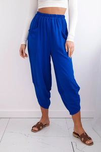 Wide Trousers with pockets IT - 37 / – Blue cornflower цвет / color | Lexline Fashion