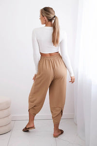 Wide Trousers with pockets IT - 37 / – Camel цвет / color | Lexline Fashion
