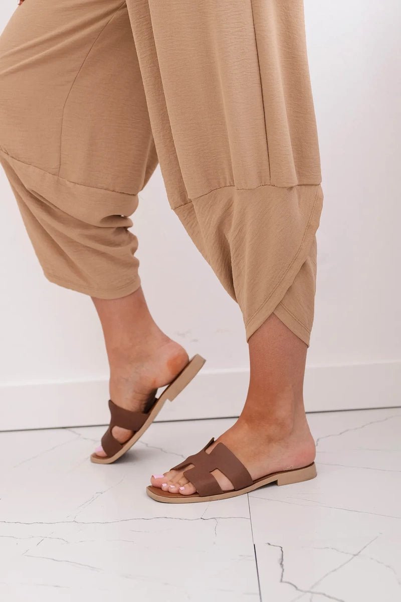 Wide Trousers with pockets IT - 37 / – Camel цвет / color | Lexline Fashion