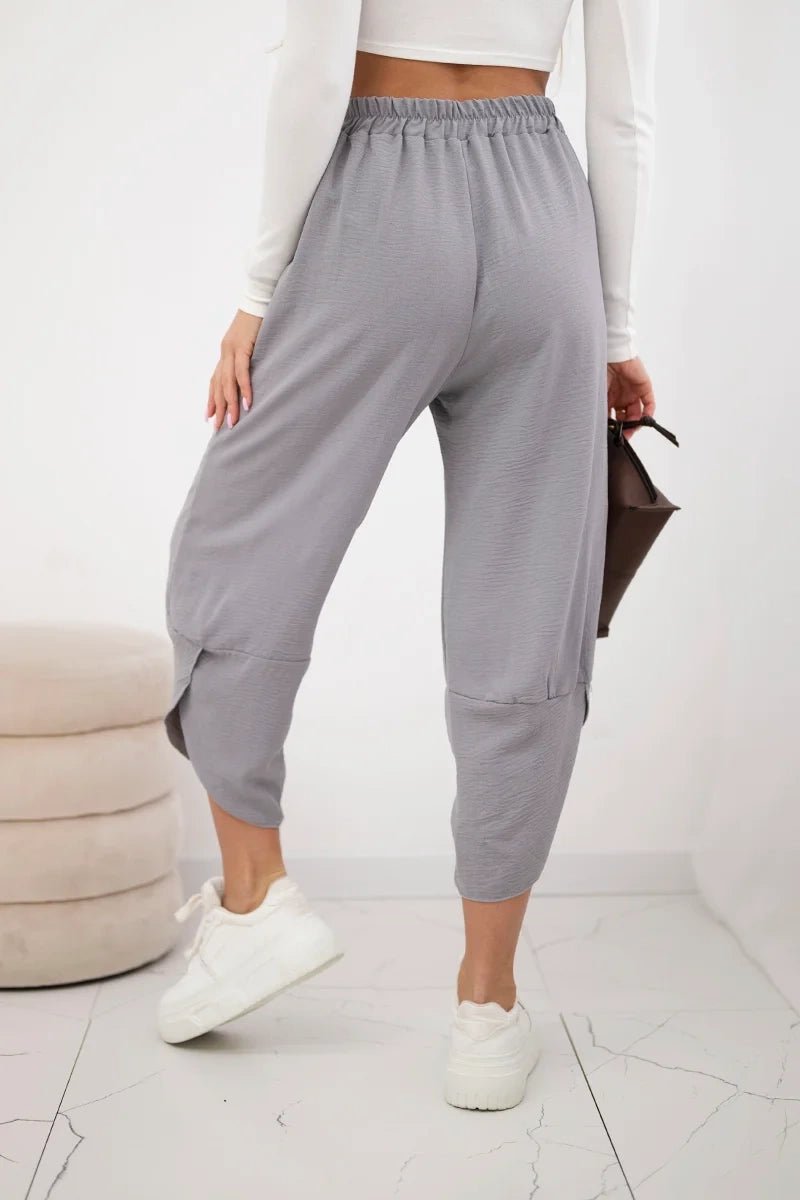 Wide Trousers with pockets IT - 37 / – Dark || Gray цвет / color | Lexline Fashion