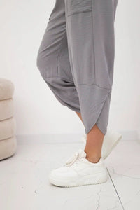 Wide Trousers with pockets IT - 37 / – Dark || Gray цвет / color | Lexline Fashion