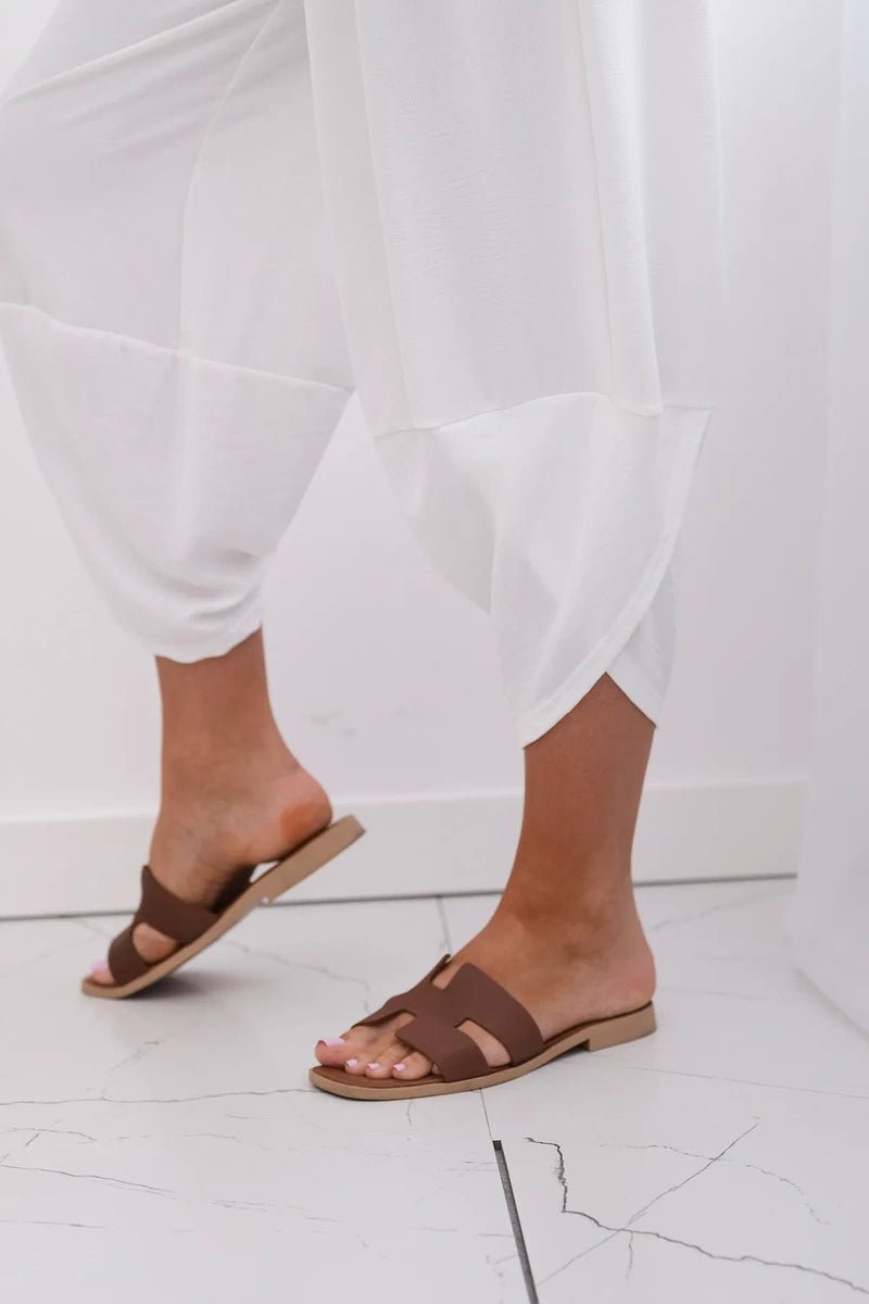 Wide Trousers with pockets IT - 37 / – Ecru цвет / color | Lexline Fashion