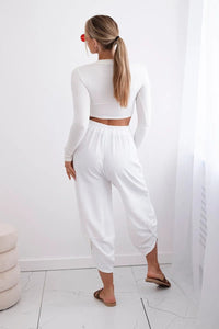 Wide Trousers with pockets IT - 37 / – Ecru цвет / color | Lexline Fashion