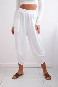 Wide Trousers with pockets IT - 37 / – Ecru цвет / color | Lexline Fashion