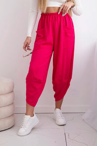 Wide Trousers with pockets IT - 37 / – Fuchsia цвет / color | Lexline Fashion