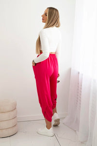 Wide Trousers with pockets IT - 37 / – Fuchsia цвет / color | Lexline Fashion