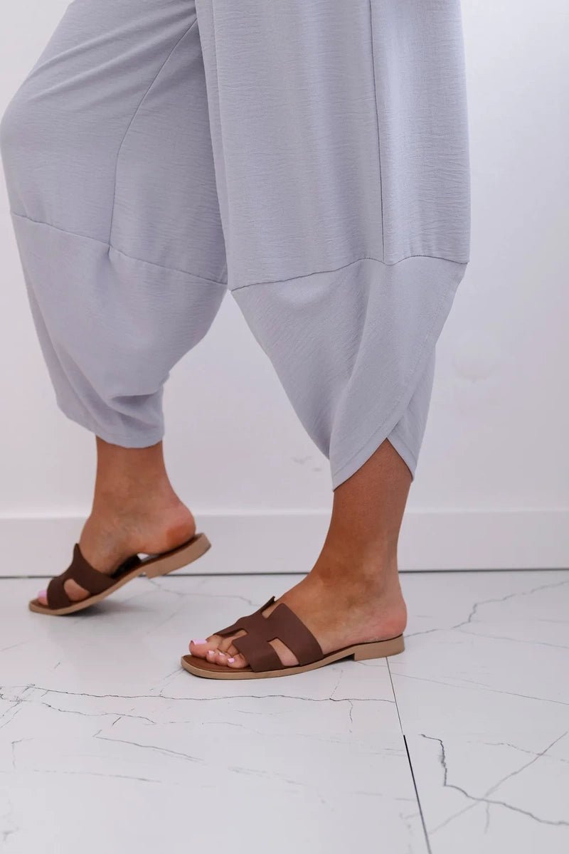 Wide Trousers with pockets IT - 37 / – Gray цвет / color | Lexline Fashion