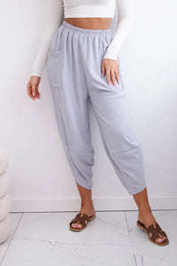 Wide Trousers with pockets IT - 37 / – Gray цвет / color | Lexline Fashion