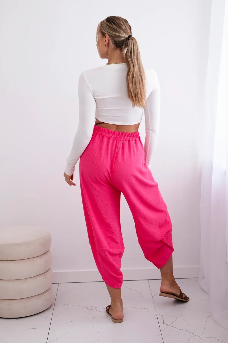 Wide Trousers with pockets IT - 37 / – Pink цвет / color | Lexline Fashion