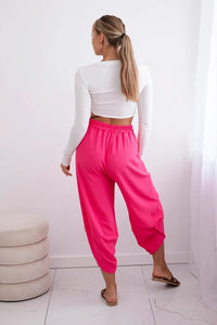 Wide Trousers with pockets IT - 37 / – Pink цвет / color | Lexline Fashion