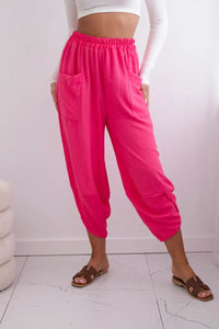 Wide Trousers with pockets IT - 37 / – Pink цвет / color | Lexline Fashion