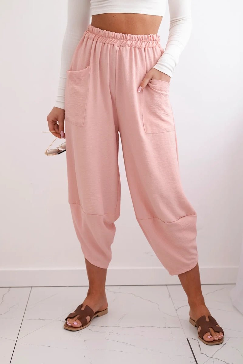 Wide Trousers with pockets IT - 37 / – Powder цвет / color | Lexline Fashion