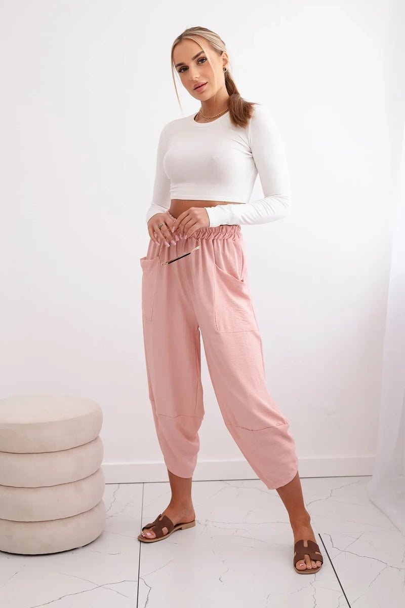 Wide Trousers with pockets IT - 37 / – Powder цвет / color | Lexline Fashion
