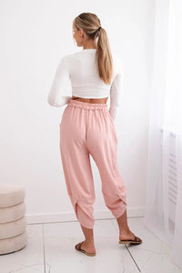 Wide Trousers with pockets IT - 37 / – Powder цвет / color | Lexline Fashion