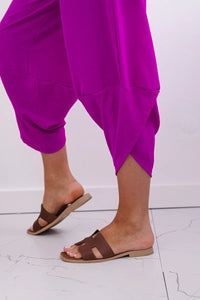Wide Trousers with pockets IT - 37 / – Purple || Dark цвет / color | Lexline Fashion
