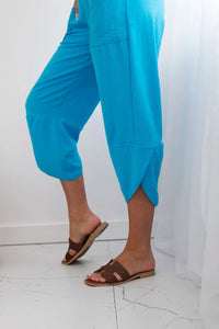 Wide Trousers with pockets IT - 37 / – Turquoise цвет / color | Lexline Fashion