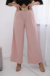 Wide viscose trousers 59100 - 28 / – Powder цвет / color | Lexline Fashion