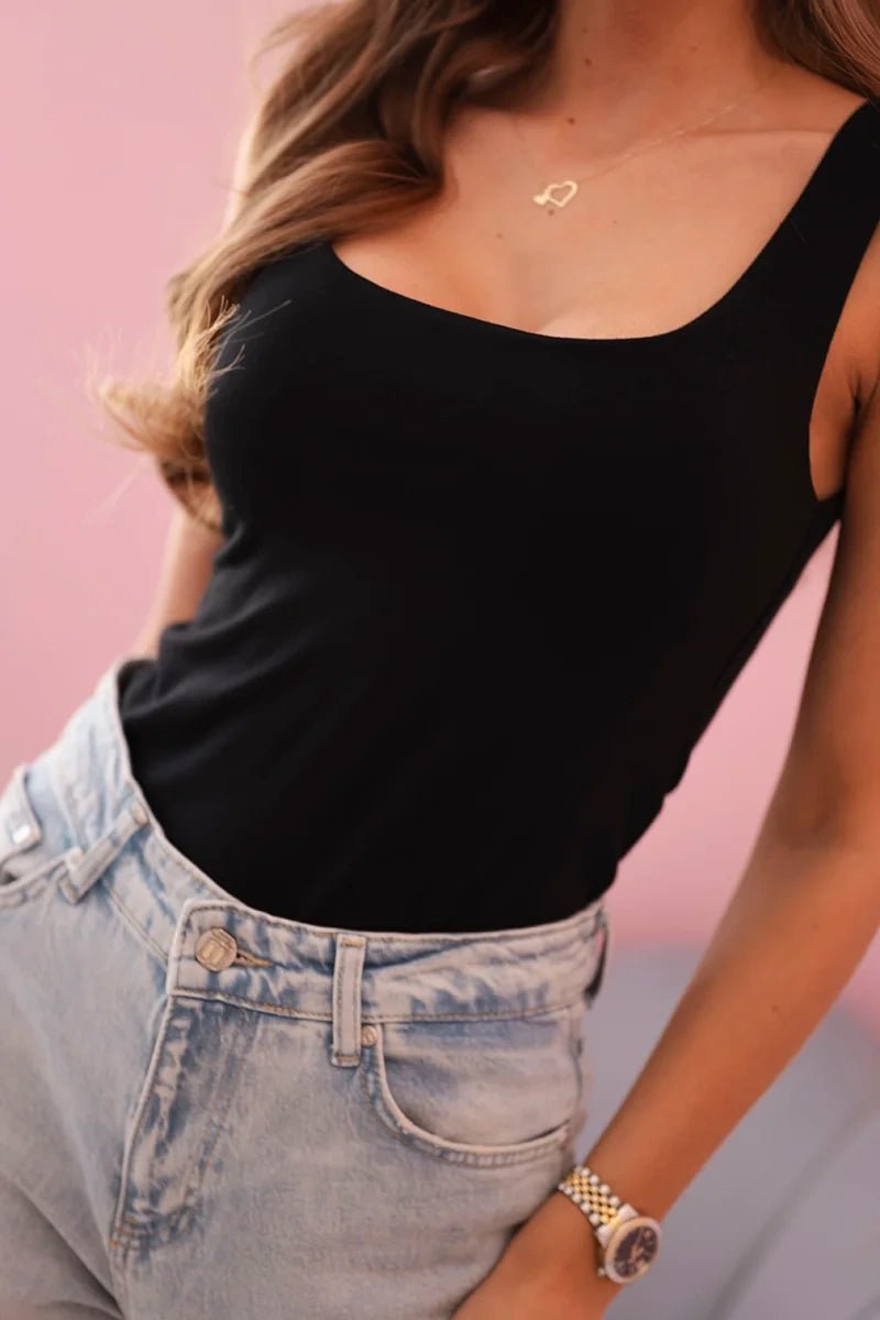 Women's blouse with straps ART22130 / – Black цвет / color | Lexline Fashion