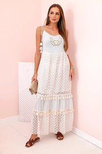 Women's boho dress with straps 6523 / – Blue цвет / color | Lexline Fashion