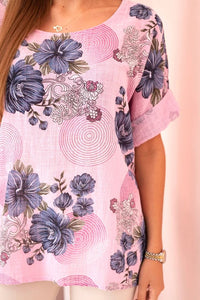 Women's cotton blouse 22003 - 1 / – Light | Pink цвет / color | Lexline Fashion