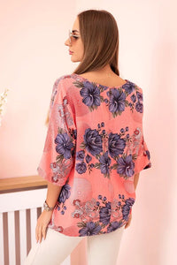 Women's cotton blouse 22003 - 1 / – Raspberry цвет / color | Lexline Fashion