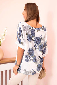 Women's cotton blouse 22003 - 1 / – White цвет / color | Lexline Fashion