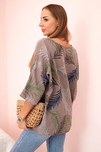 Women's cotton blouse with a print 22003 / – Fango цвет / color | Lexline Fashion