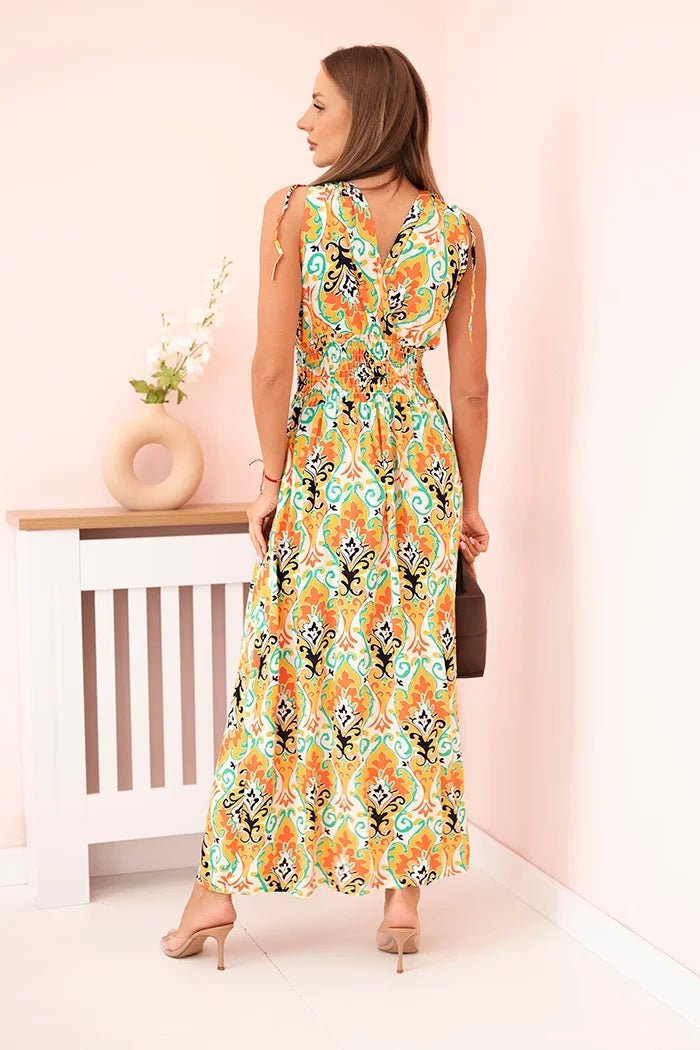 Women's cotton dress 1028 / – Orange цвет / color | Lexline Fashion