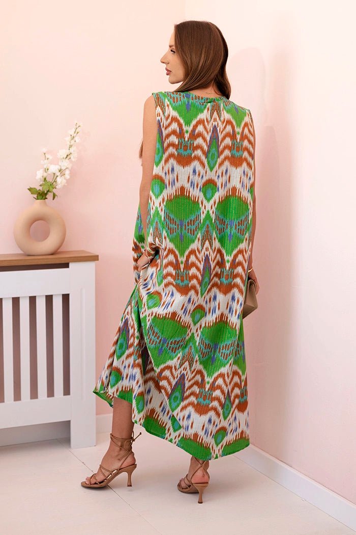 Women's cotton dress CL19 / – Green цвет / color | Lexline Fashion