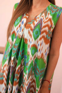 Women's cotton dress CL19 / – Green цвет / color | Lexline Fashion
