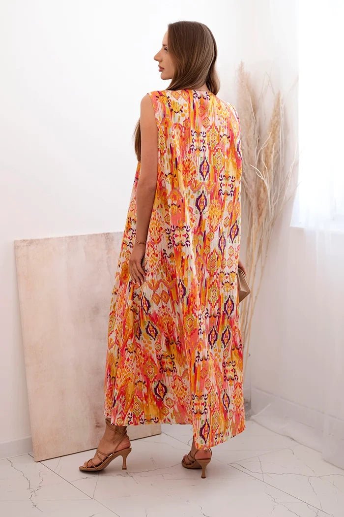 Women's cotton dress CL19 / – Orange цвет / color | Lexline Fashion