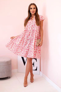 Women's cotton dress with print ART3922 - 1 / – Camel цвет / color | Lexline Fashion