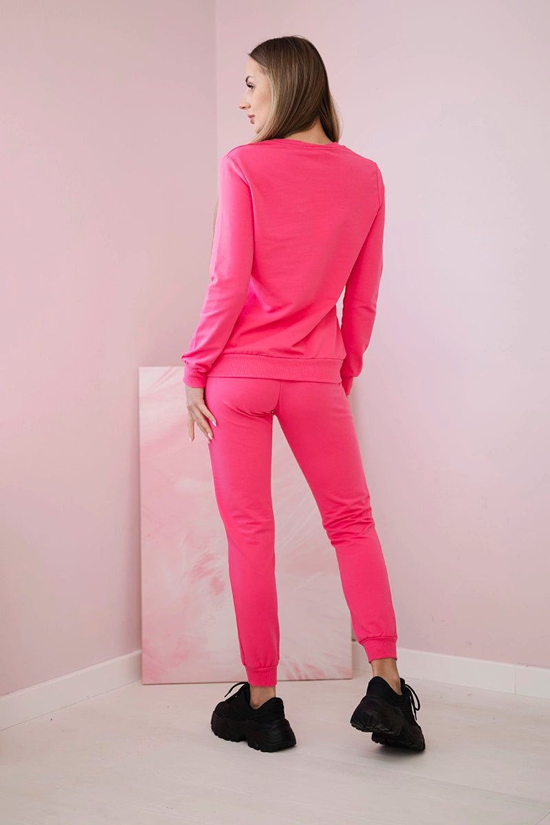 Women's cotton set with a decorative heart 69932 / – Candy pink цвет / color | Lexline Fashion