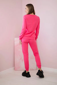 Women's cotton set with a decorative heart 69932 / – Candy pink цвет / color | Lexline Fashion