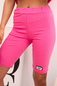 Women's cotton set with short sleeves and shorts ART5720 / – Pink цвет / color | Lexline Fashion