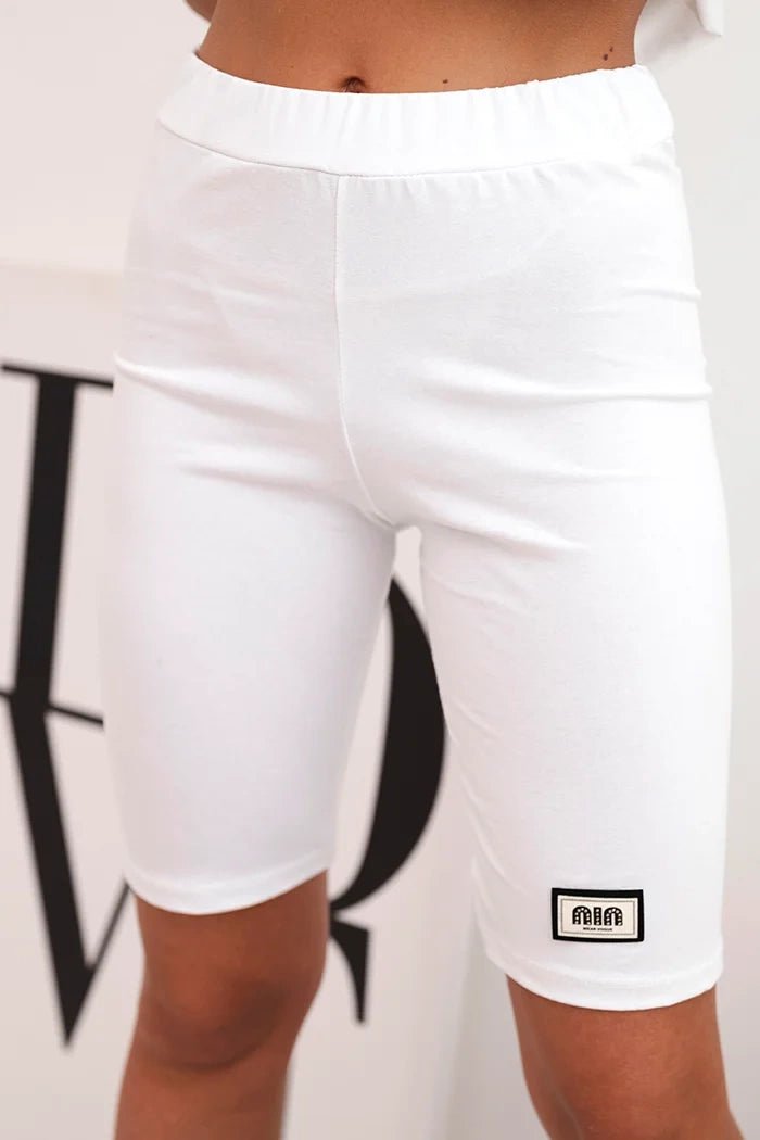 Women's cotton set with short sleeves and shorts ART5720 / – White цвет / color | Lexline Fashion