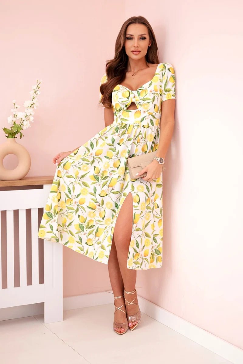 Women's dress ART23823 / – Ecru цвет / color | Lexline Fashion