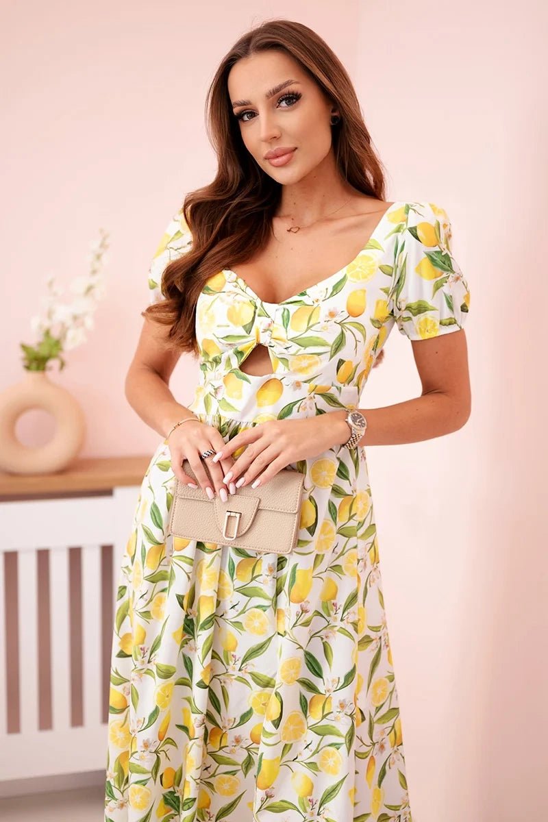 Women's dress ART23823 / – Ecru цвет / color | Lexline Fashion