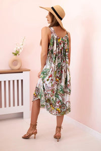 Women's dress with straps 144D / – Khaki цвет / color | Lexline Fashion