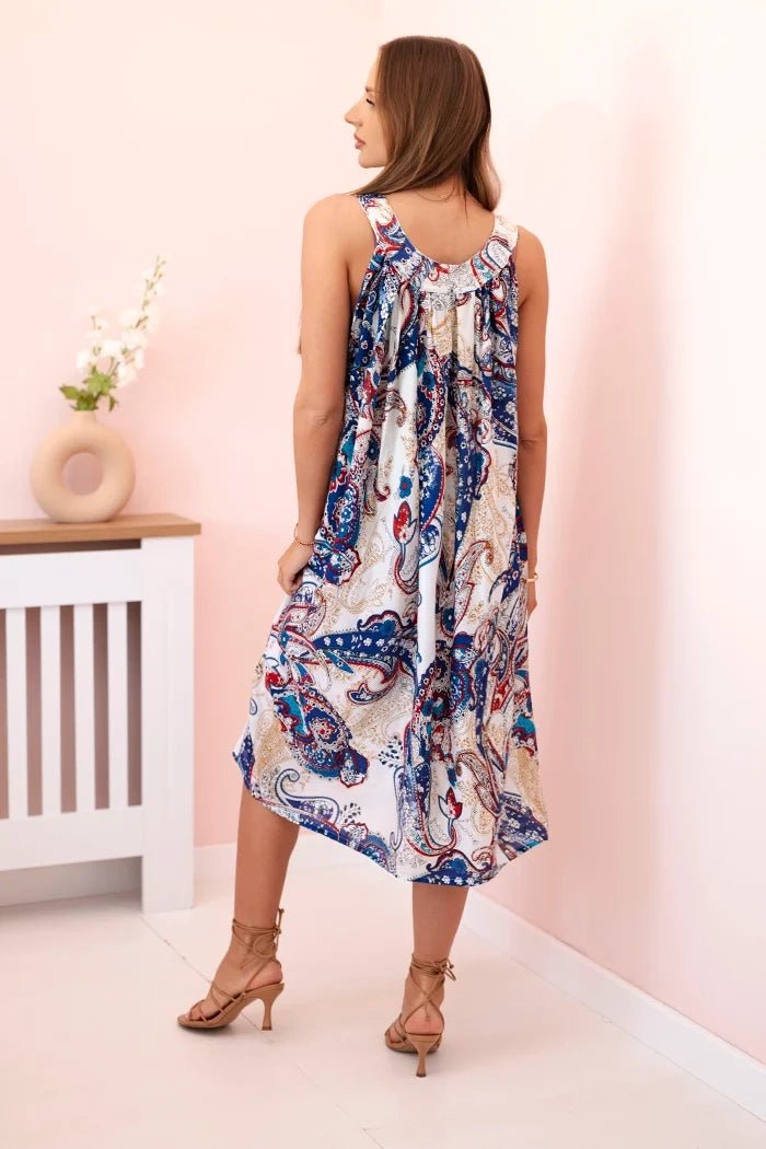 Women's dress with straps 144D / – Light Navy цвет / color | Lexline Fashion