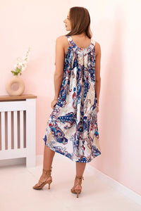 Women's dress with straps 144D / – Light Navy цвет / color | Lexline Fashion