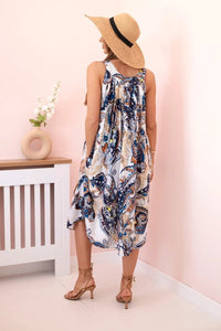Women's dress with straps 144D / – Navy blue цвет / color | Lexline Fashion