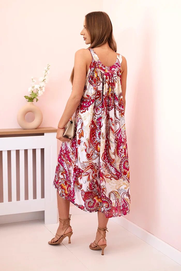 Women's dress with straps 144D / – Plum цвет / color | Lexline Fashion