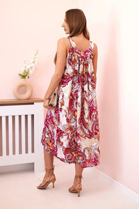 Women's dress with straps 144D / – Plum цвет / color | Lexline Fashion